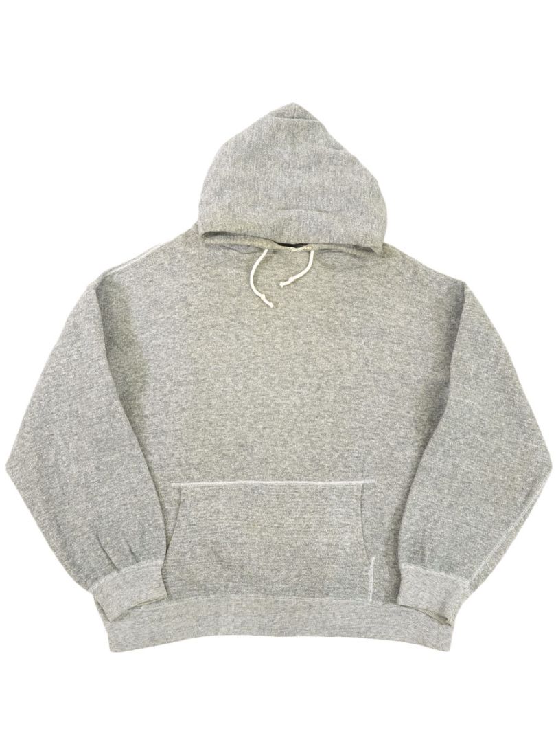 60's セットインスリーブ スウェットパーカ 無地 グレー 実寸(XL位)