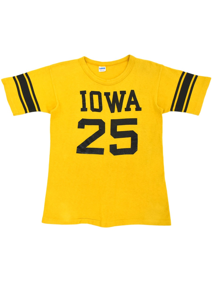 70's バータグ チャンピオン ''IOWA #25'' 袖ライン入り 両面プリント