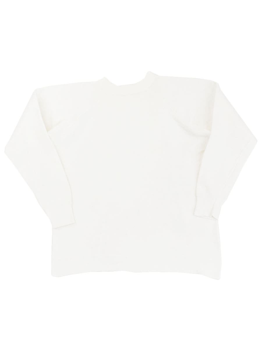 【18％OFF】 60's ラグランスリーブスウェット 無地ホワイト 実寸(M位) | NEW トップス