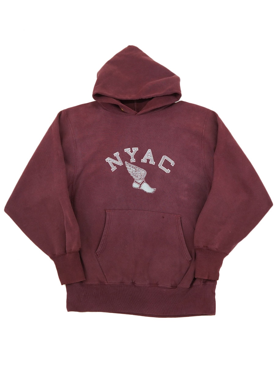 90's 刺繍タグ チャンピオンRWパーカ ''NYAC'' ウィングフット 表記(XL) USA製