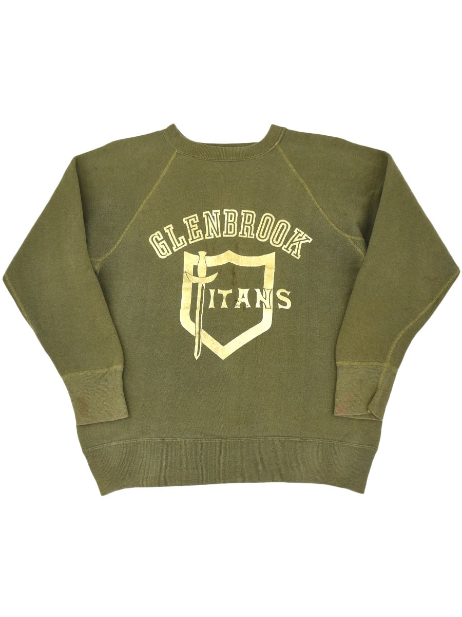60's ''GLENBROOK TITANS'' フロッキープリント ラグラン
