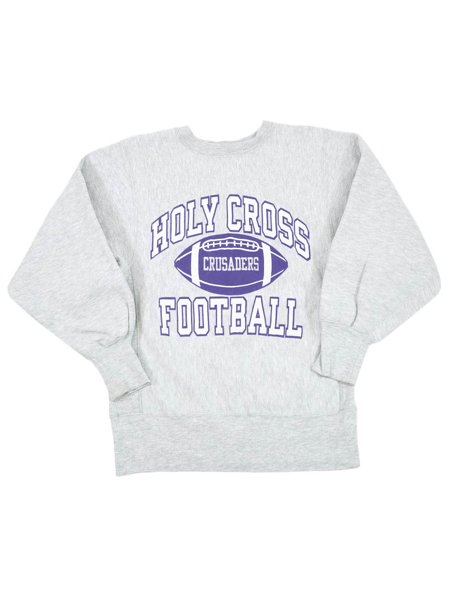 90's 刺繍タグ チャンピオンRW ''HOLY CROSS FOOTBALL'' 3段プリント 表記(M) USA製