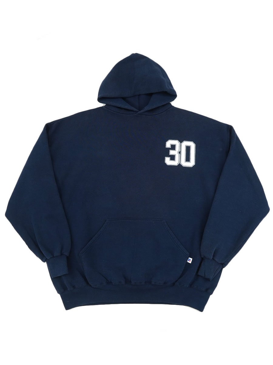 90's RUSSELL ATHLETIC ''FORT BRAGG BASEBALL'' 両面プリント スウェットパーカ 表記(XXL) USA製
