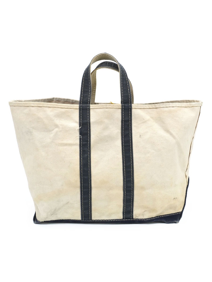 80's L.L.Bean BOAT AND TOTE 生成り×ネイビー
