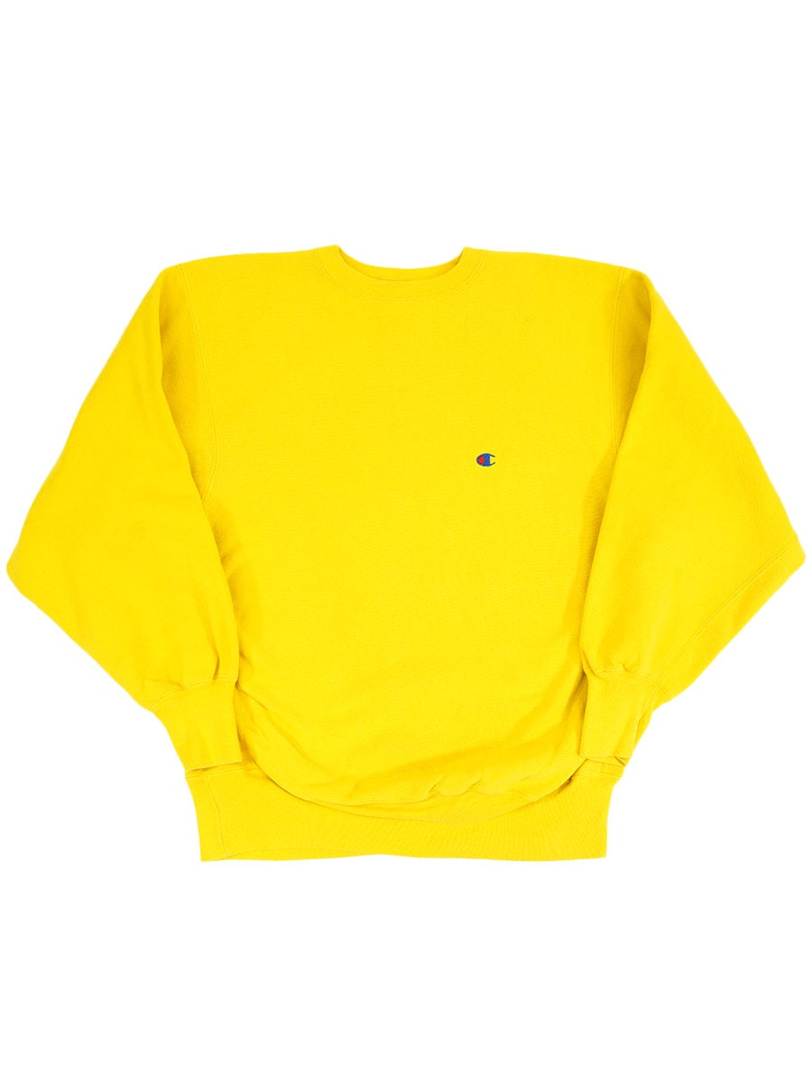 新しいブランド チャンピオンRW 刺繍タグ 90's 無地 USA製 表記(XL) イエロー ジャケット・アウター