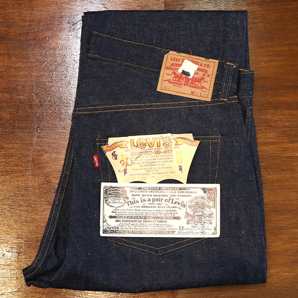 1960s DEAD STOCK , LEVIS 501E , Size 38 X 33