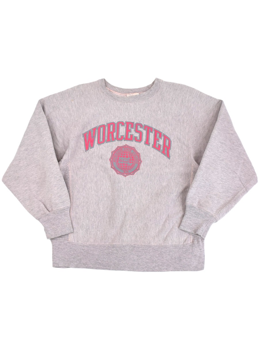 ♥りっチャン様♥ 80's プリントタグ チャンピオンRW ''WORCESTER'' 表記(M) 杢ピンク