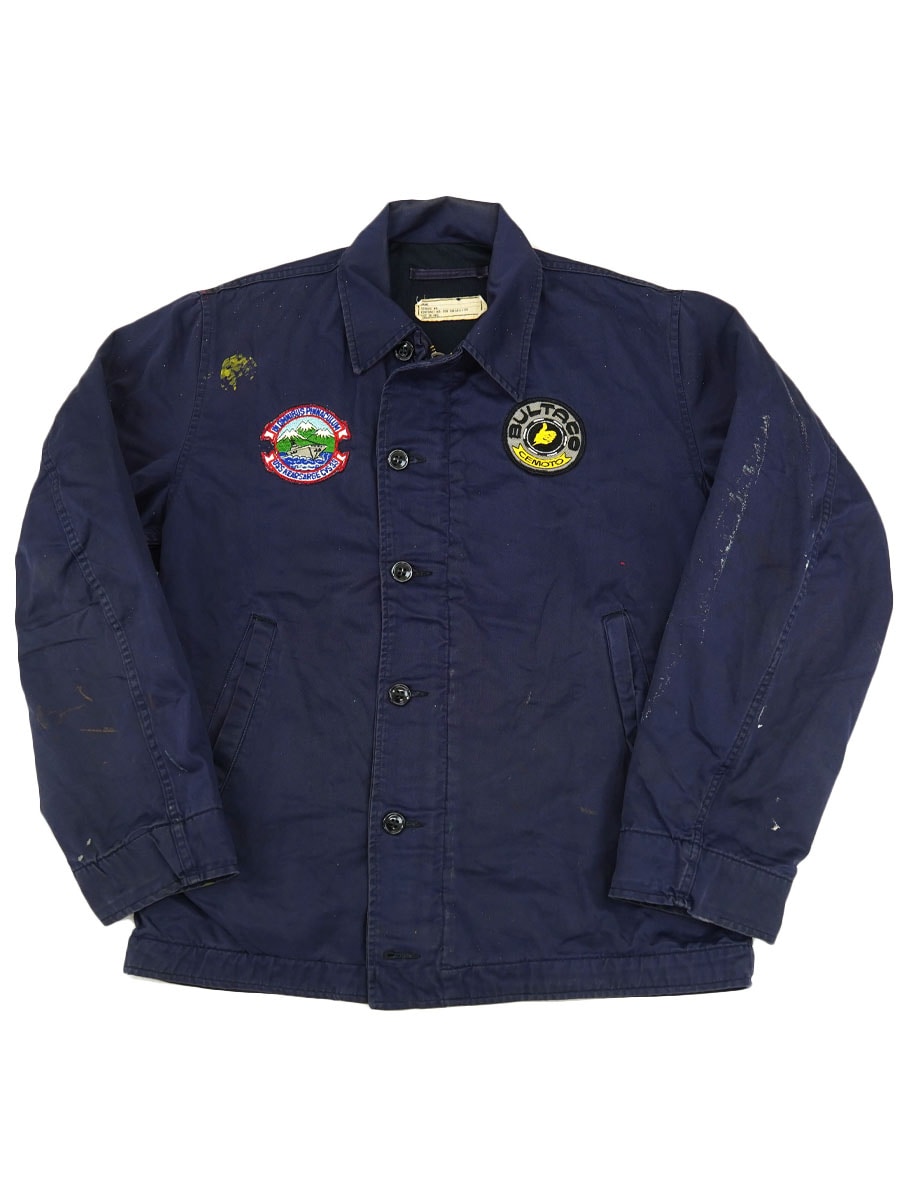 68's U.S.NAVY ユーティリティジャケット 表記(38R) ワッペン 裾裏