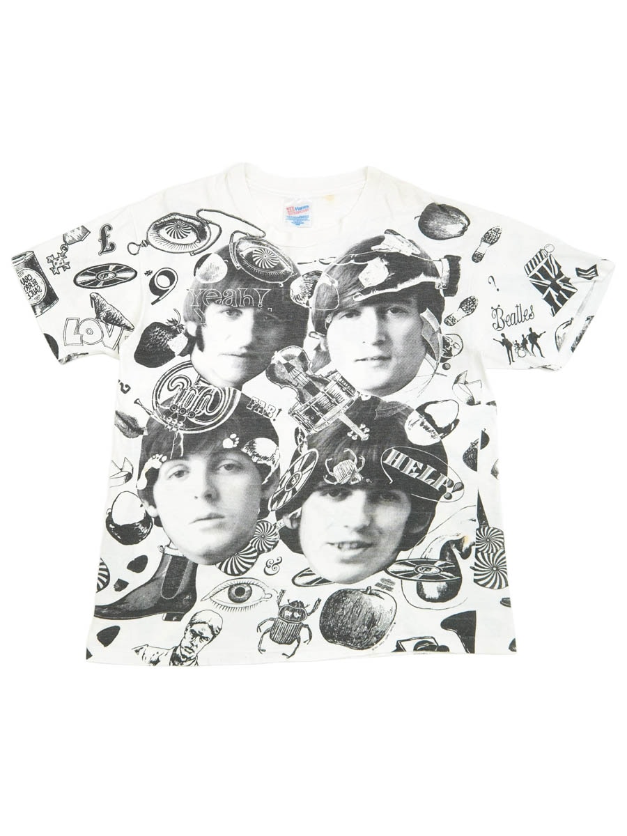 90s ALL SPORT BEATLES オーバープリント バンド tシャツ
