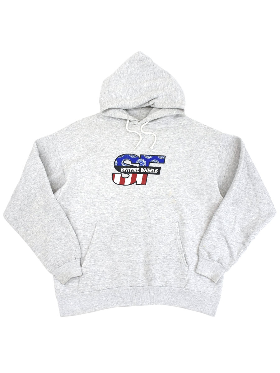 90's～ Hanes SPITFIRE WHEELS スウェットパーカ グレー 表記(XL)