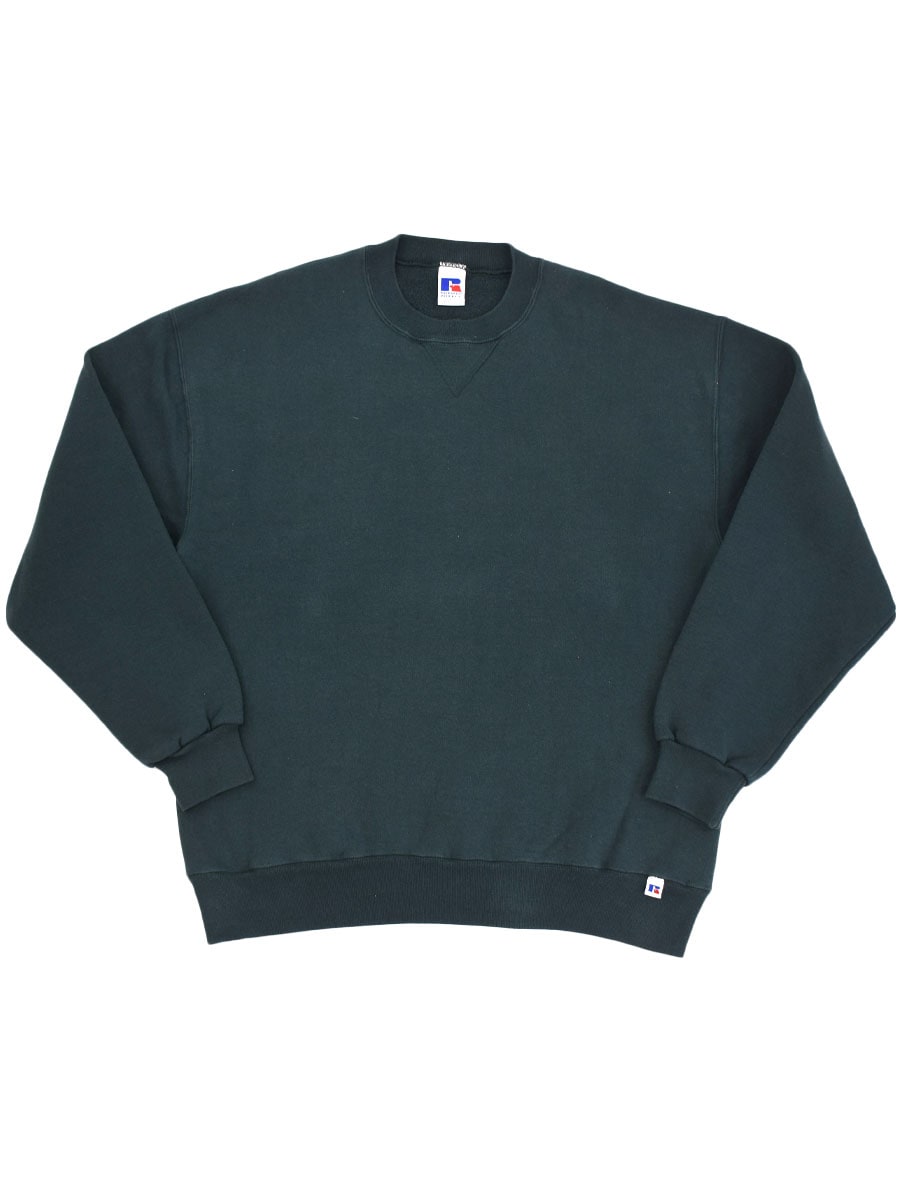 80s USA製 RUSSELL ラッセル スウェット ブラック 前V XL