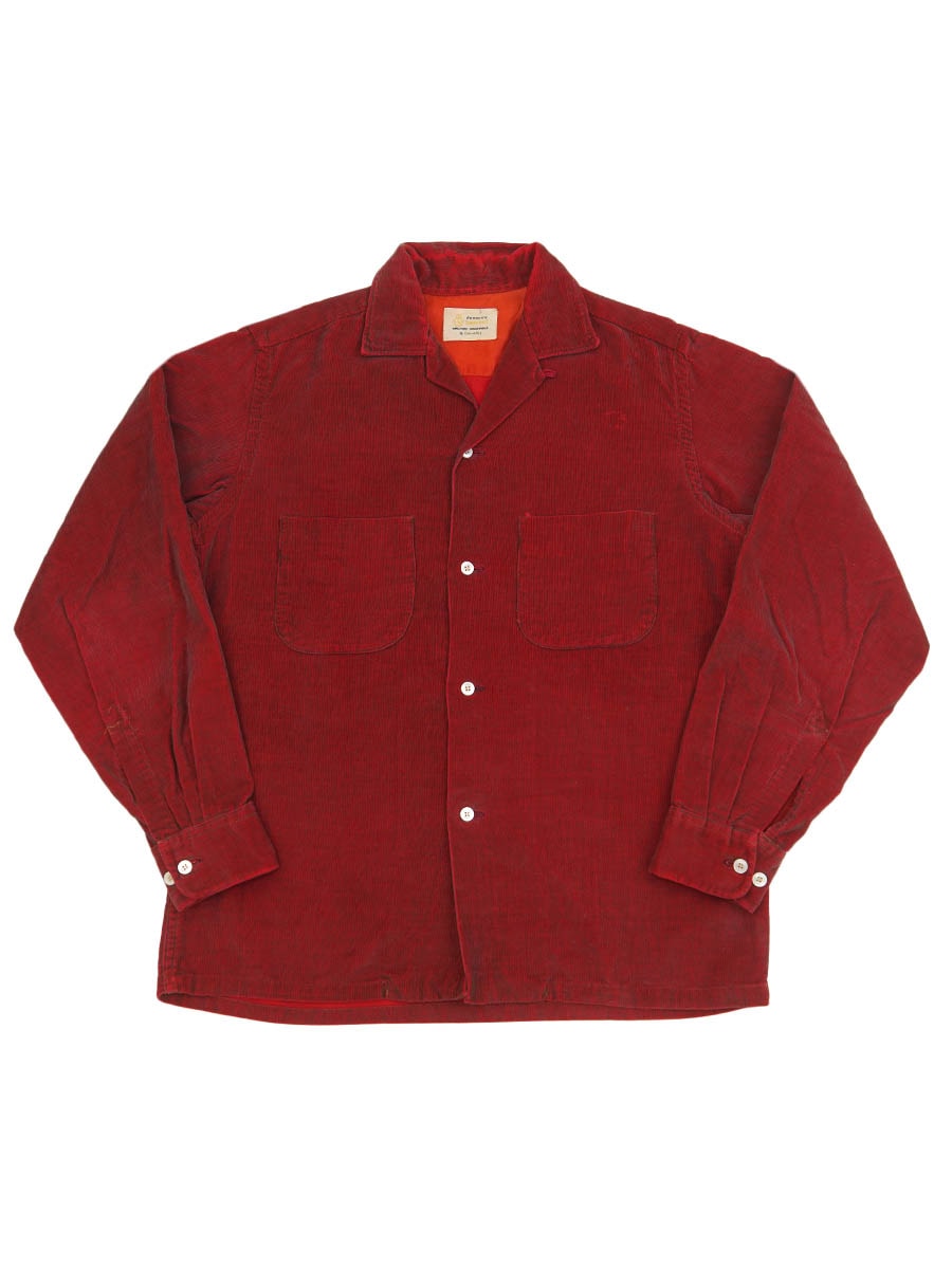 60's PENNEY'S TOWNCRAFT ループカラー コーデュロイシャツ 赤
