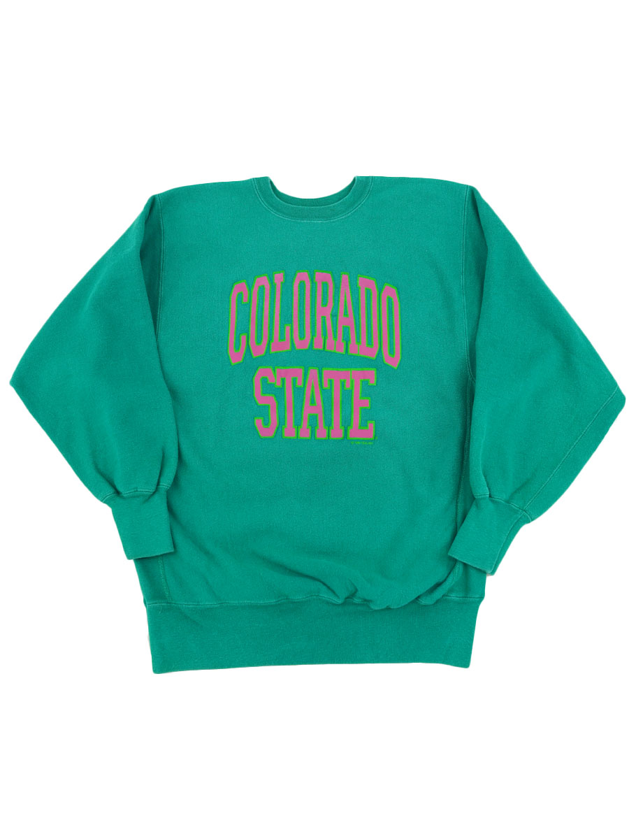 90's 刺繍タグ チャンピオンRW ''COLORADO STATE'' 表記(XL