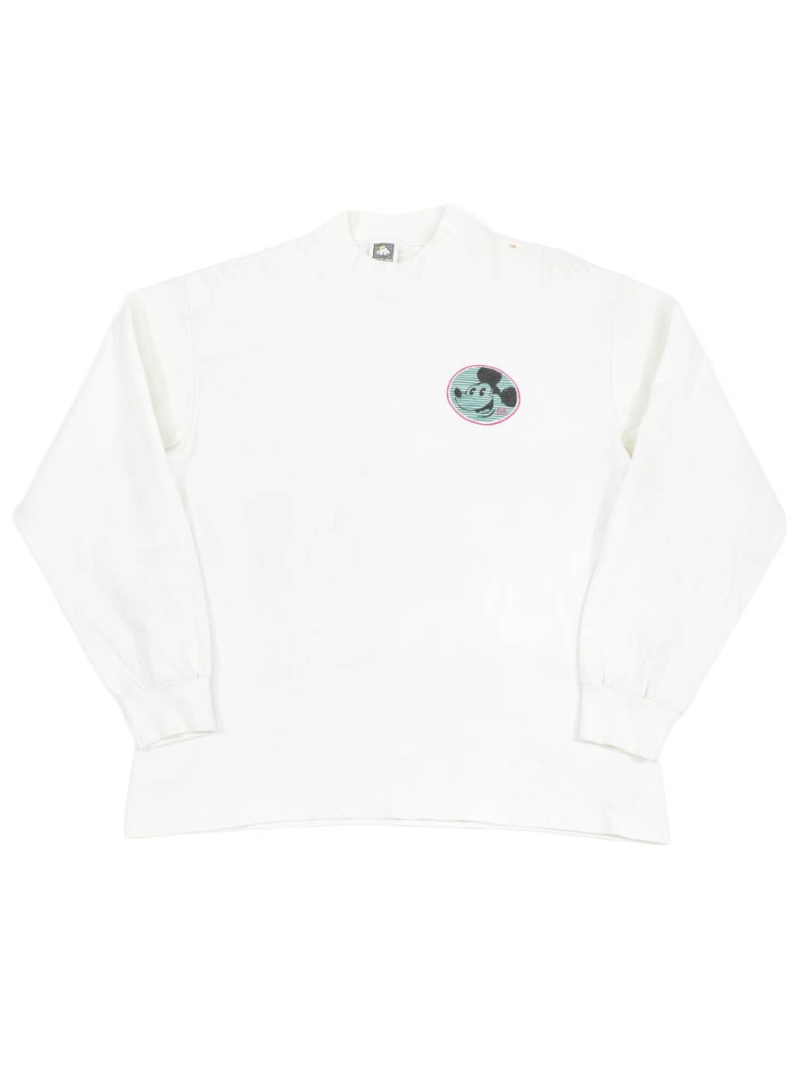 90's anvil COTTON DELUXE モックネック ミッキーマウス ロングスリーブTシャツ 表記(XL) USA製