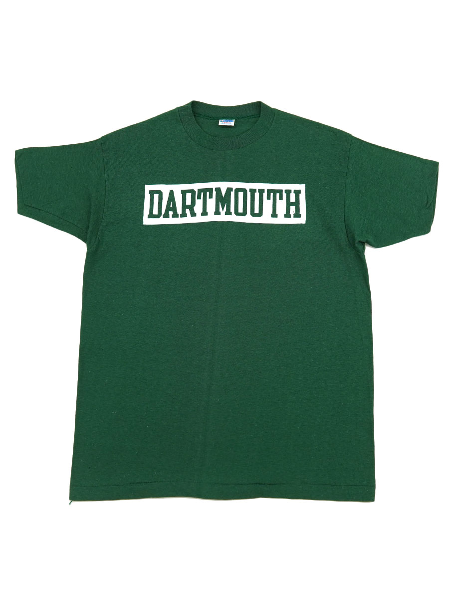 70's バータグ チャンピオン ''DARTMOUTH'' 100%コットン Tシャツ グリーン 表記(L) 