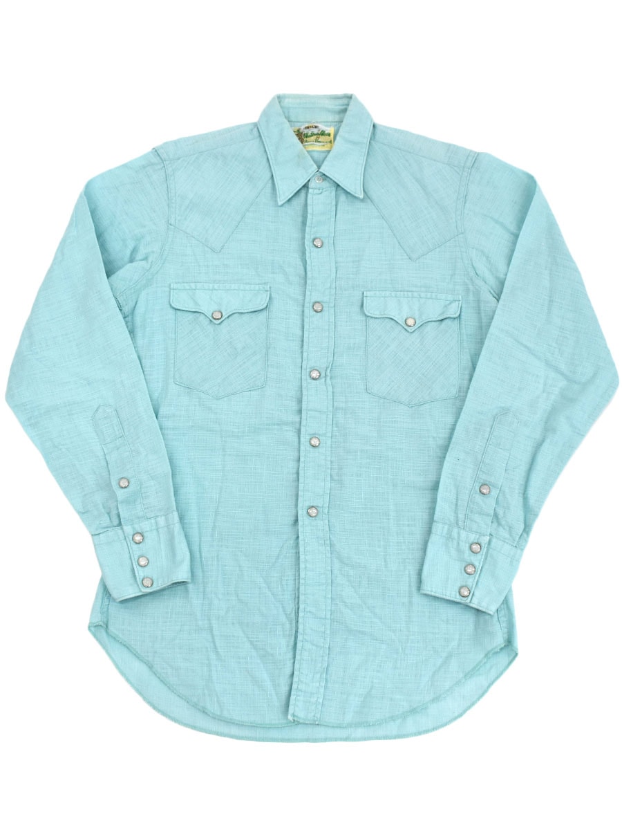 50's～ Beau Brummel ロングスリーブ ウエスタンシャツ 実寸(S位)