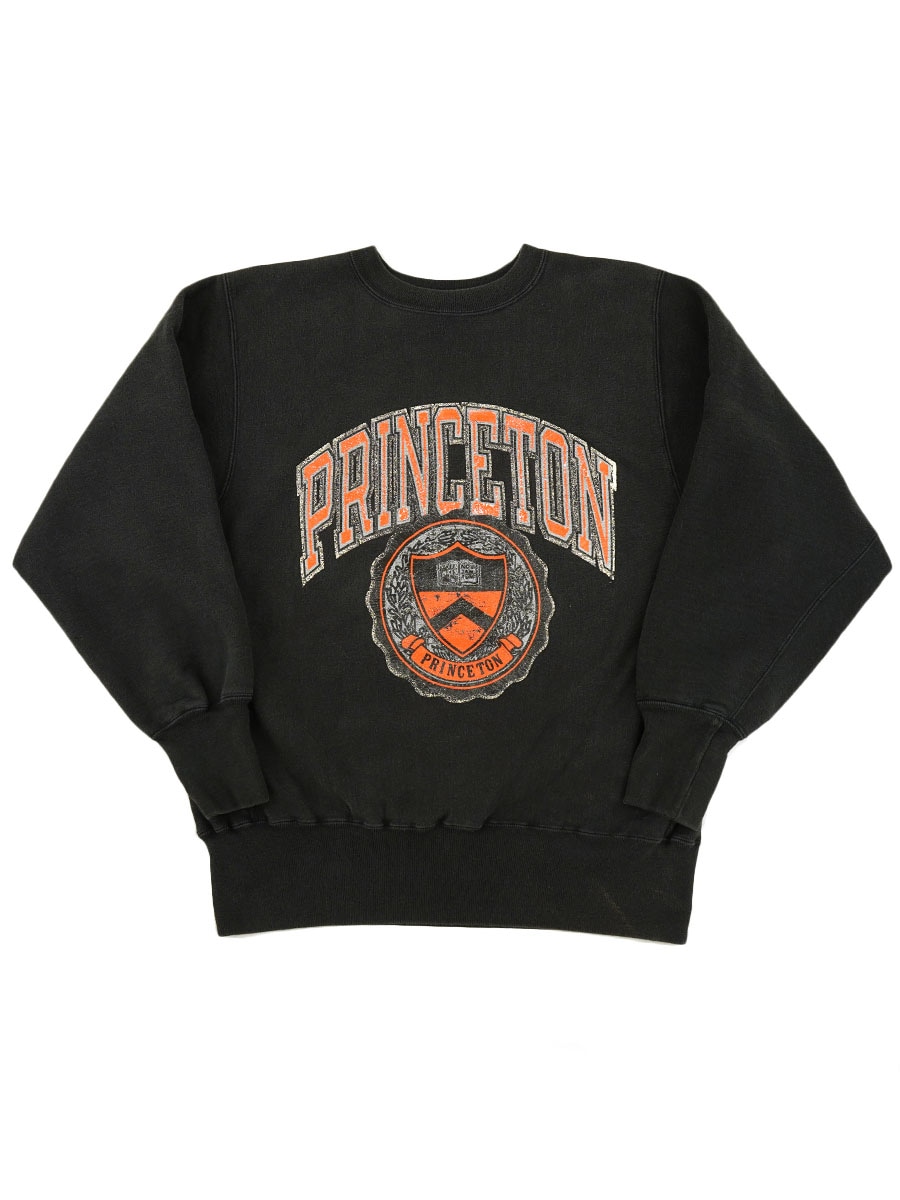 90's 刺繍タグ チャンピオンRW ''PRINCETON'' ブラック 表記(L) USA製