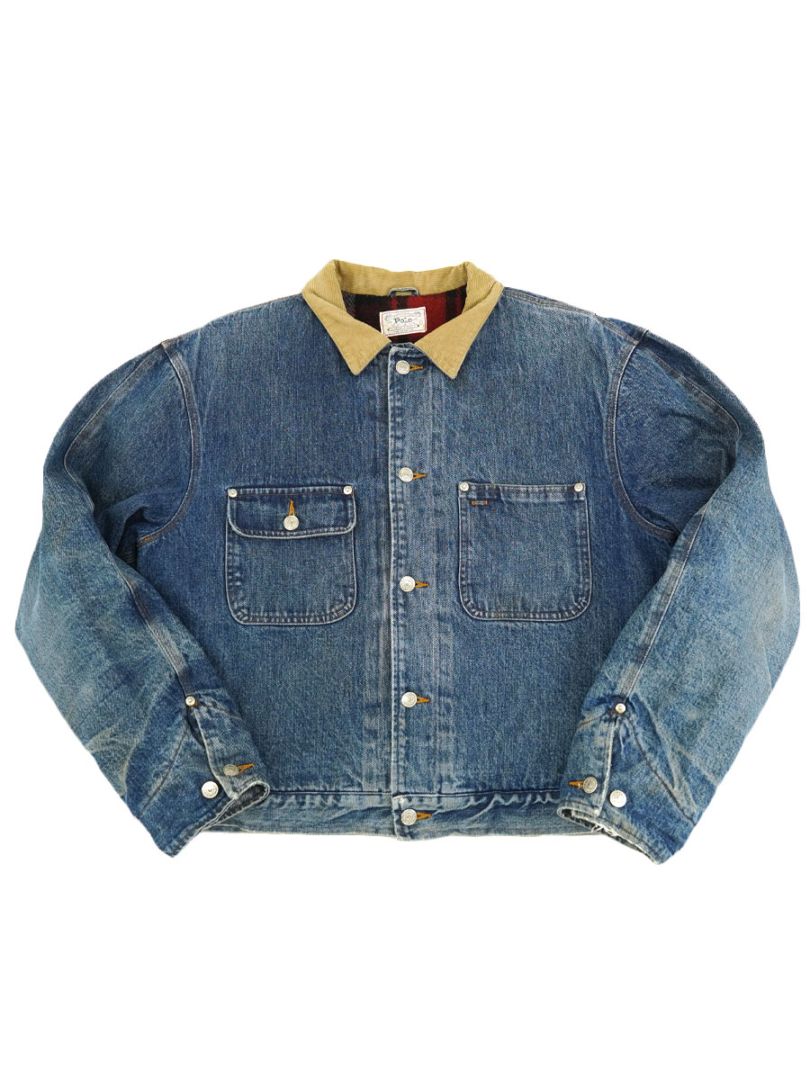 【80s】Ralph Lauren 101 type デニムジャケット 襟コーズ 80s】Ralph Lauren 101 type デニムジャケット 襟コーズ