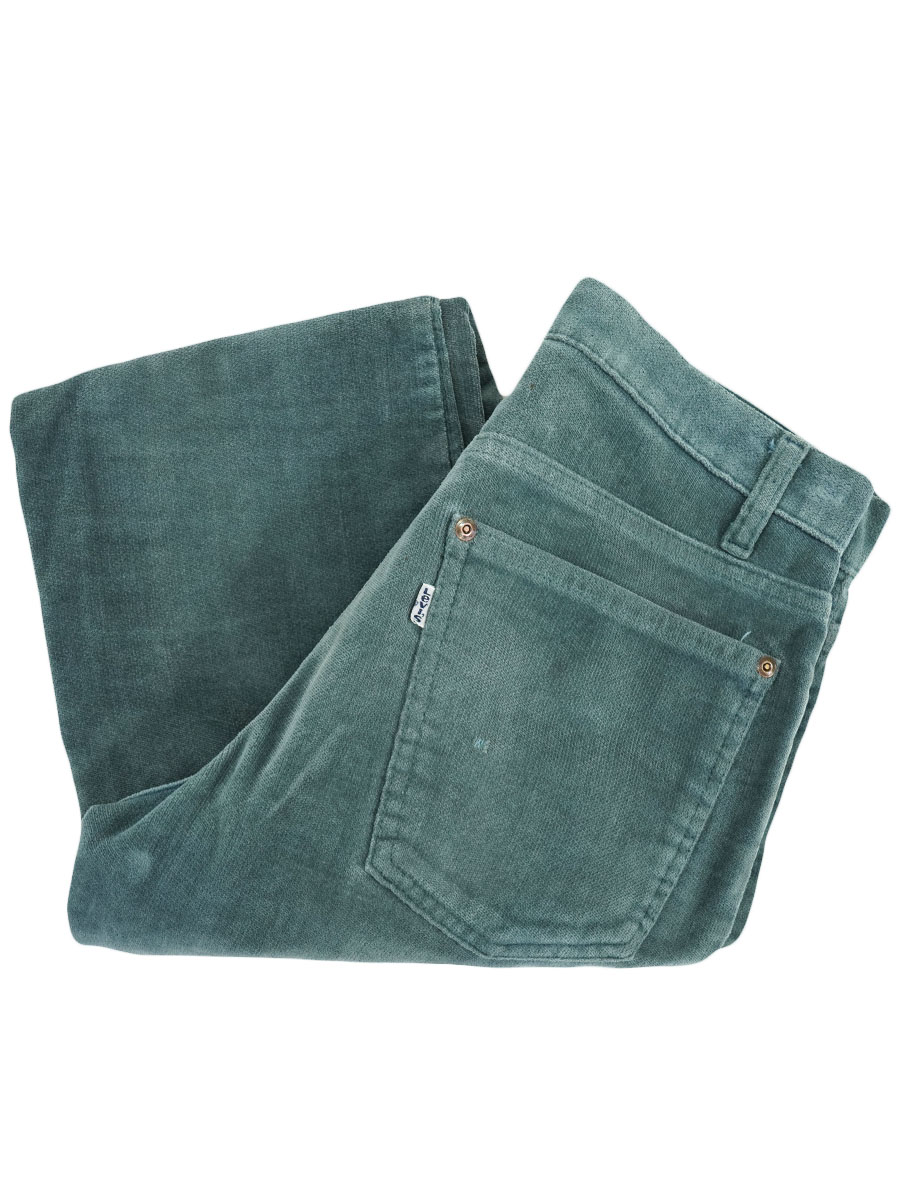80's Levi's 509 ベロアパンツ 褪せグリーン 表記(30x37)