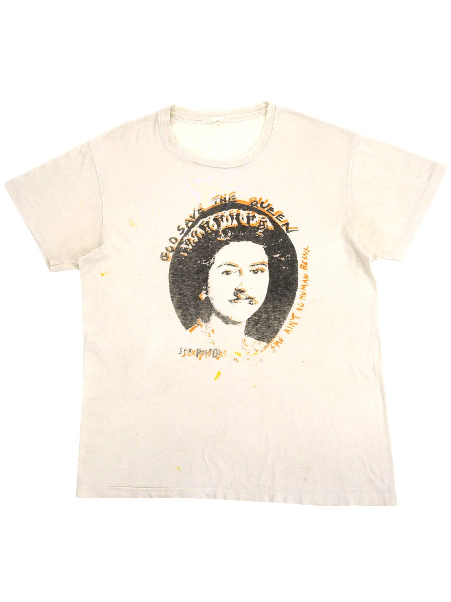 70's SEX PISTOLS ''GOD SAVE THE QUEEN'' ブートレグ プリントTシャツ 実寸(M位)