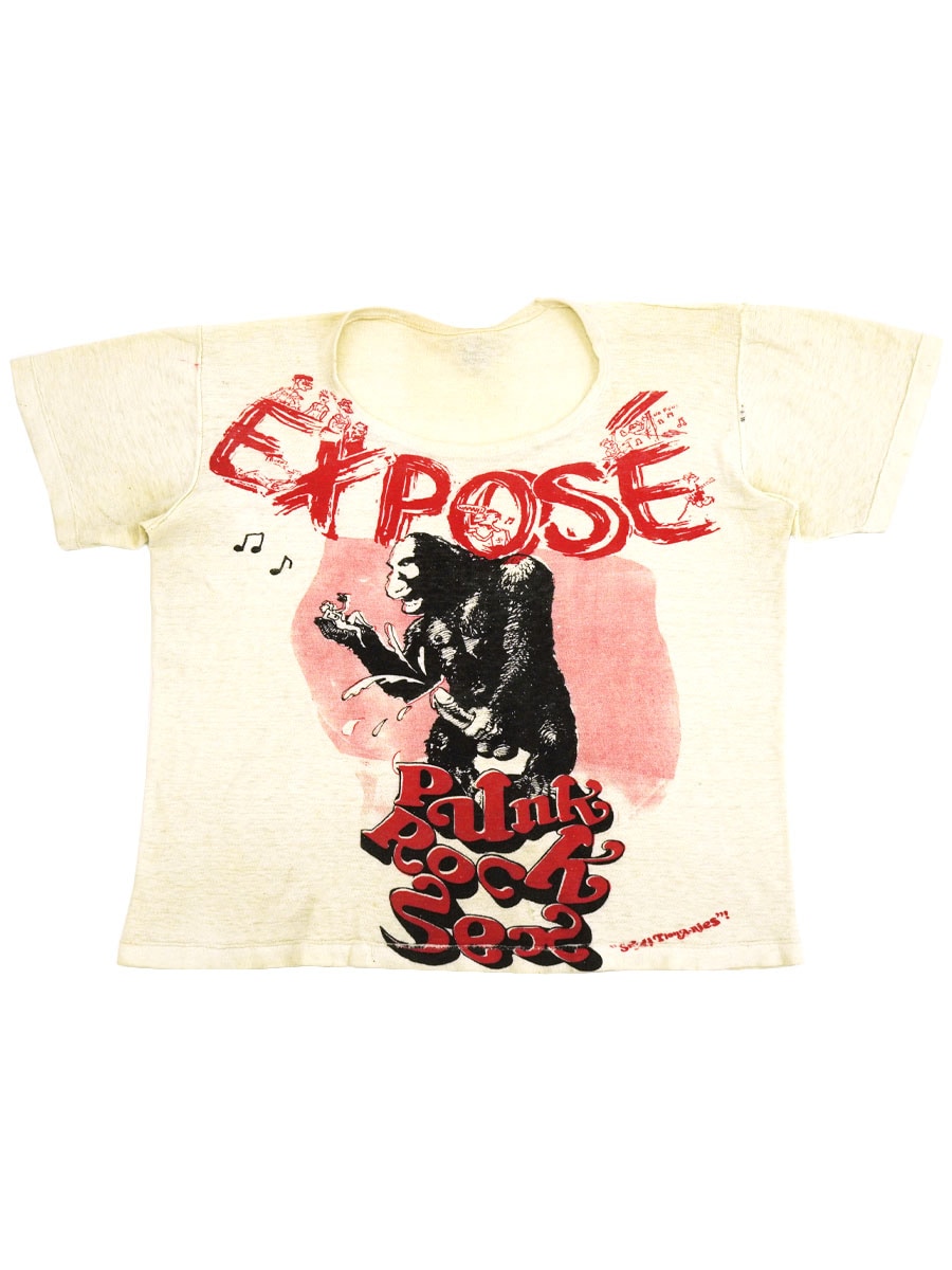 70's SEDITIONARIES ''EXPOSE PUNK ROCK SEX'' インサイドアウトプリント Tシャツ 表記(M)