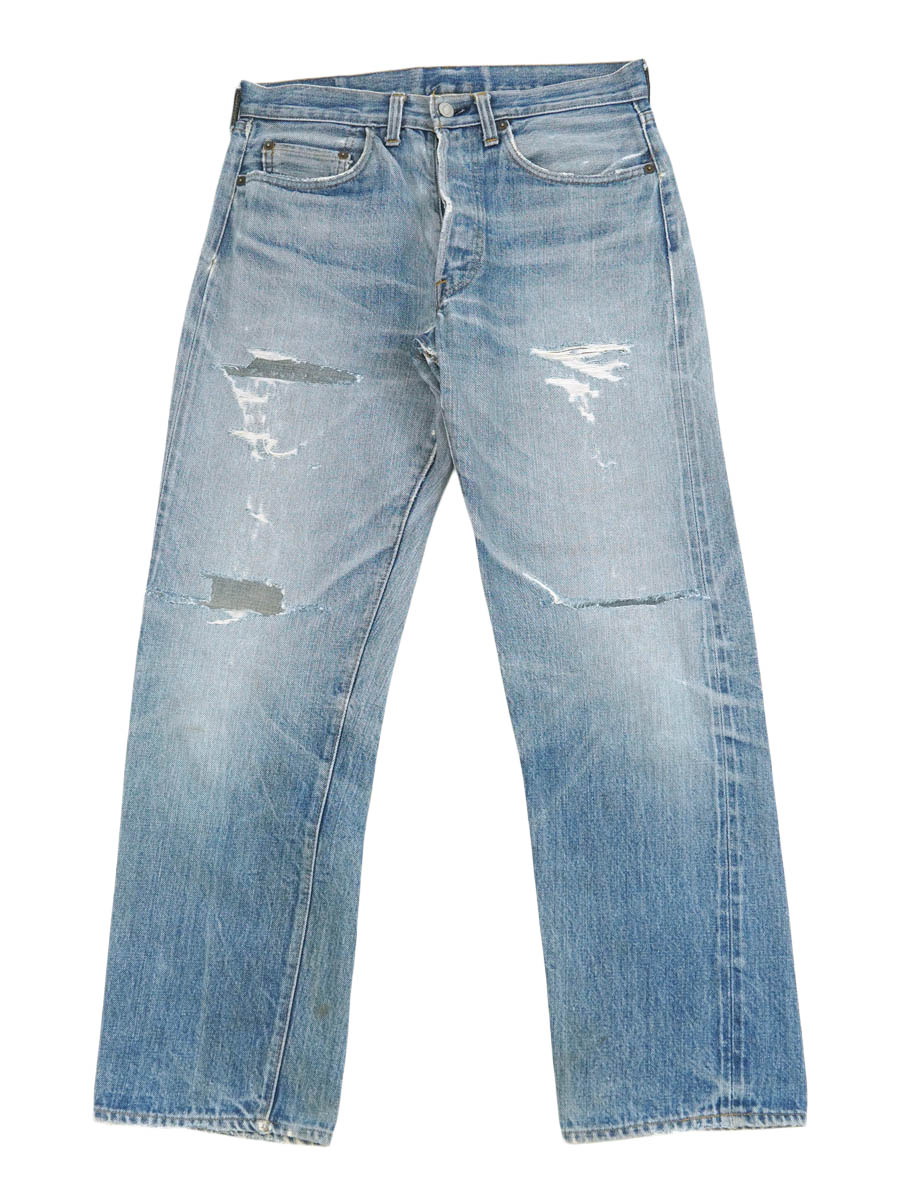 80's Levi's 501 66後期 デニムパンツ 味ありリペア 実寸(31x29位)