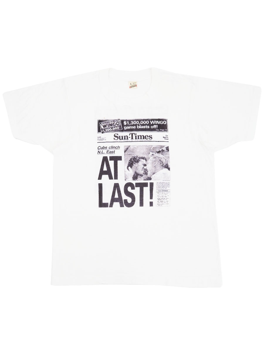 80's SCREEN STARS Sun-Times ''Cubs Clinch'' 両面プリント Tシャツ