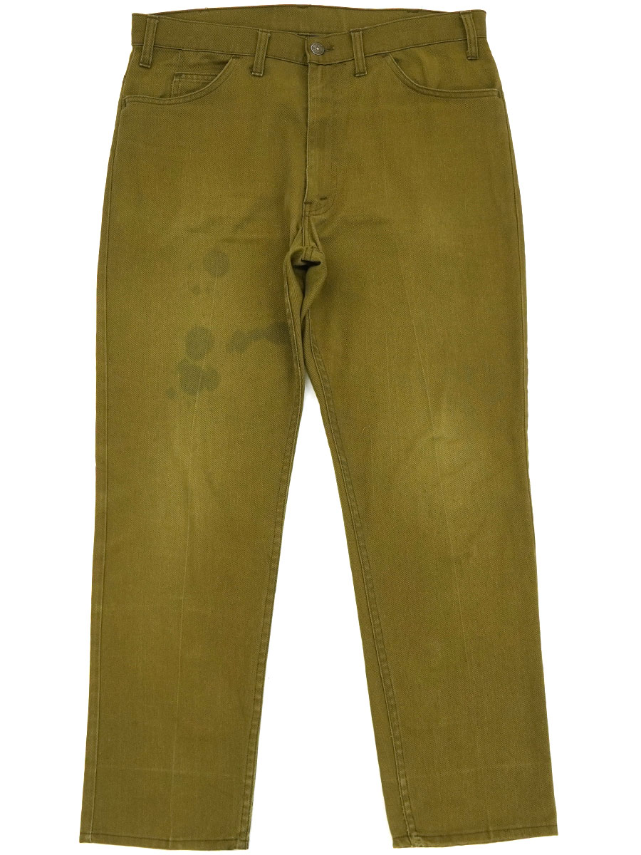 70's Levi's STA-PREST BIG-E スタプレパンツ 黄土色 実寸(35.5
