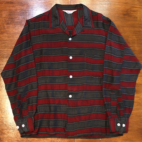1960s L/S BORDER SHIRT , Size L