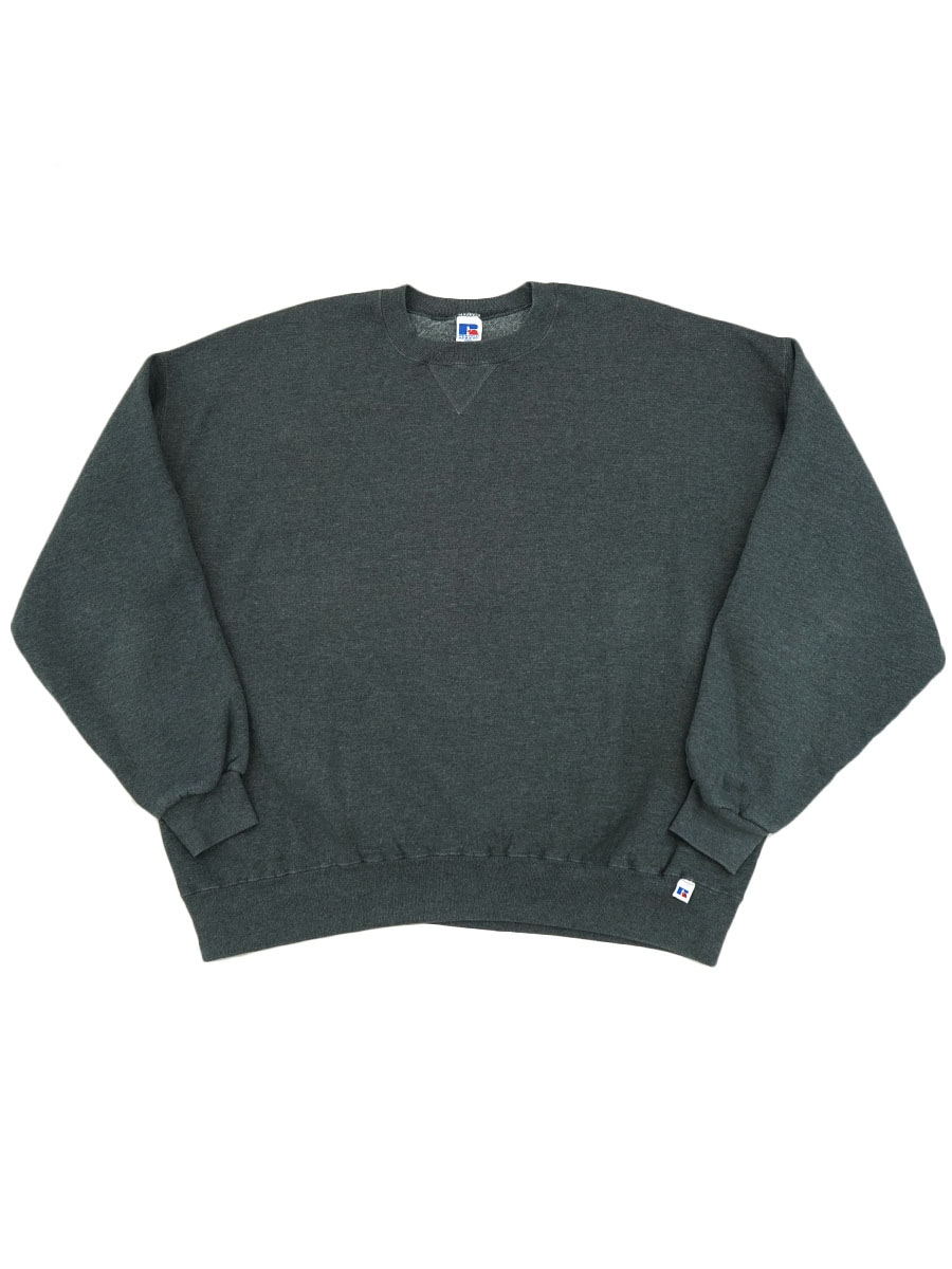Russell スウェット グレー 90's RUSSELL ATHLETIC 無地 前Vスウェット グレー 表記(XXL