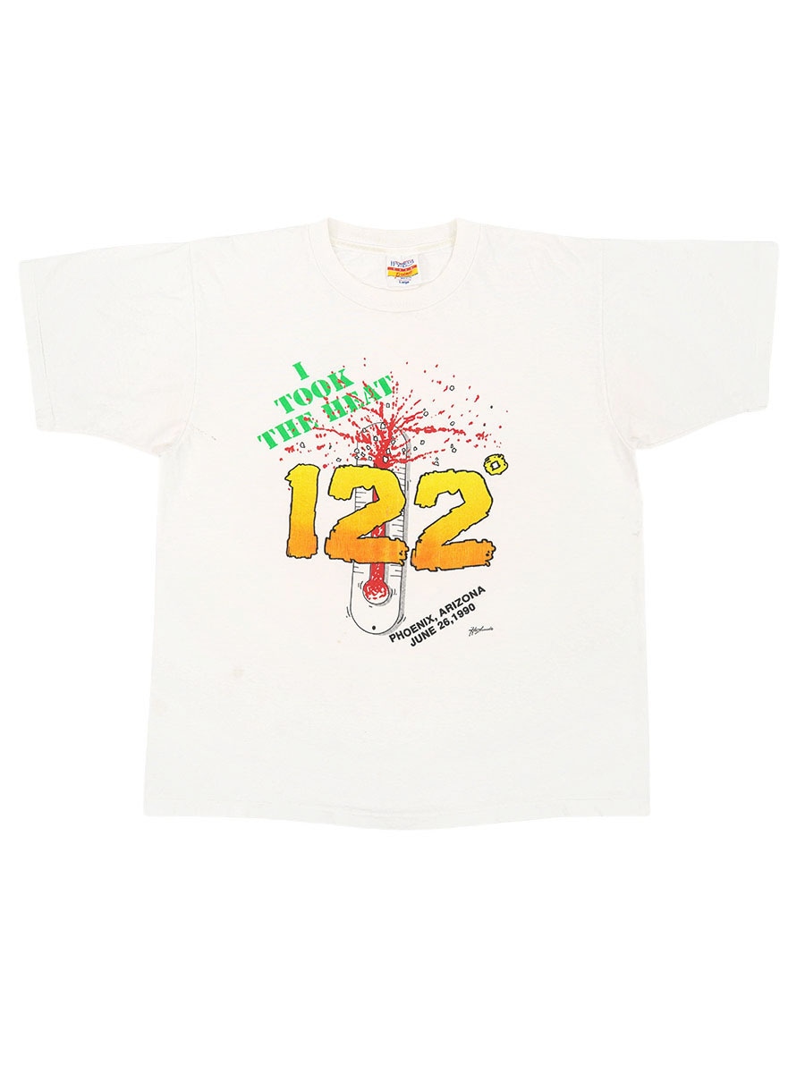 90's HAZELWOOD ''I TOOK THE HEAT 122°'' プリントTシャツ