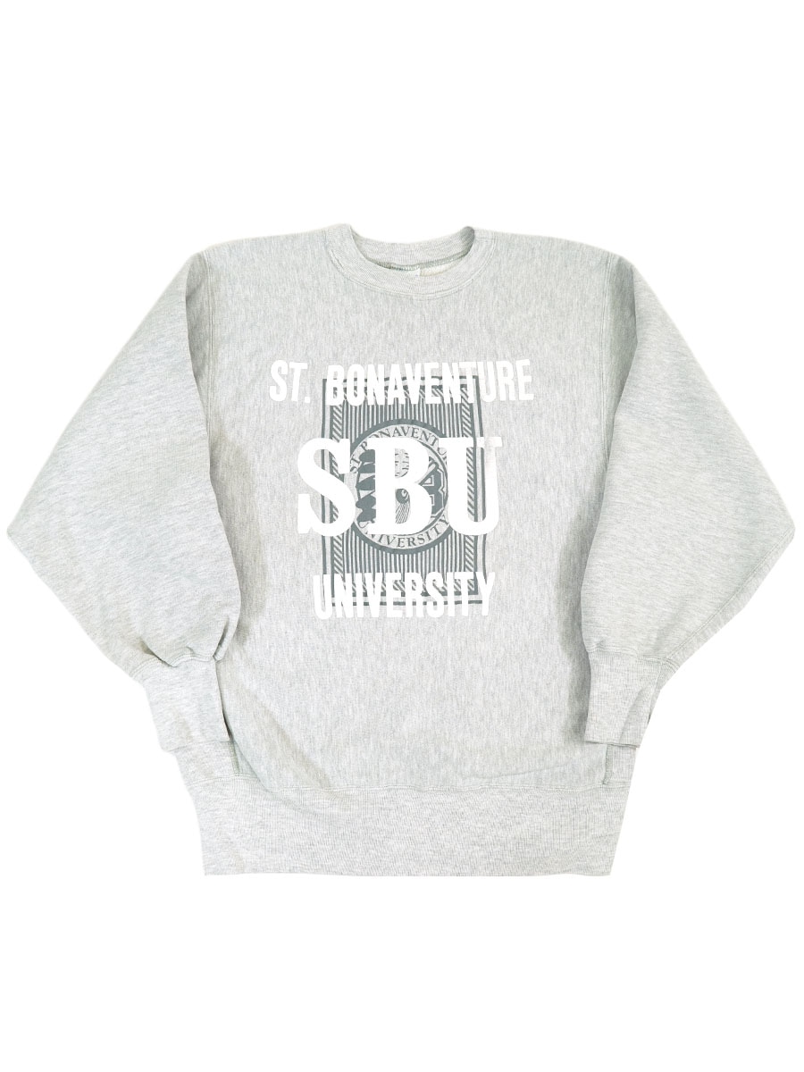 90's 刺繍タグ チャンピオンRW ''ST.BONAVENTURE'' 表記(XL) USA