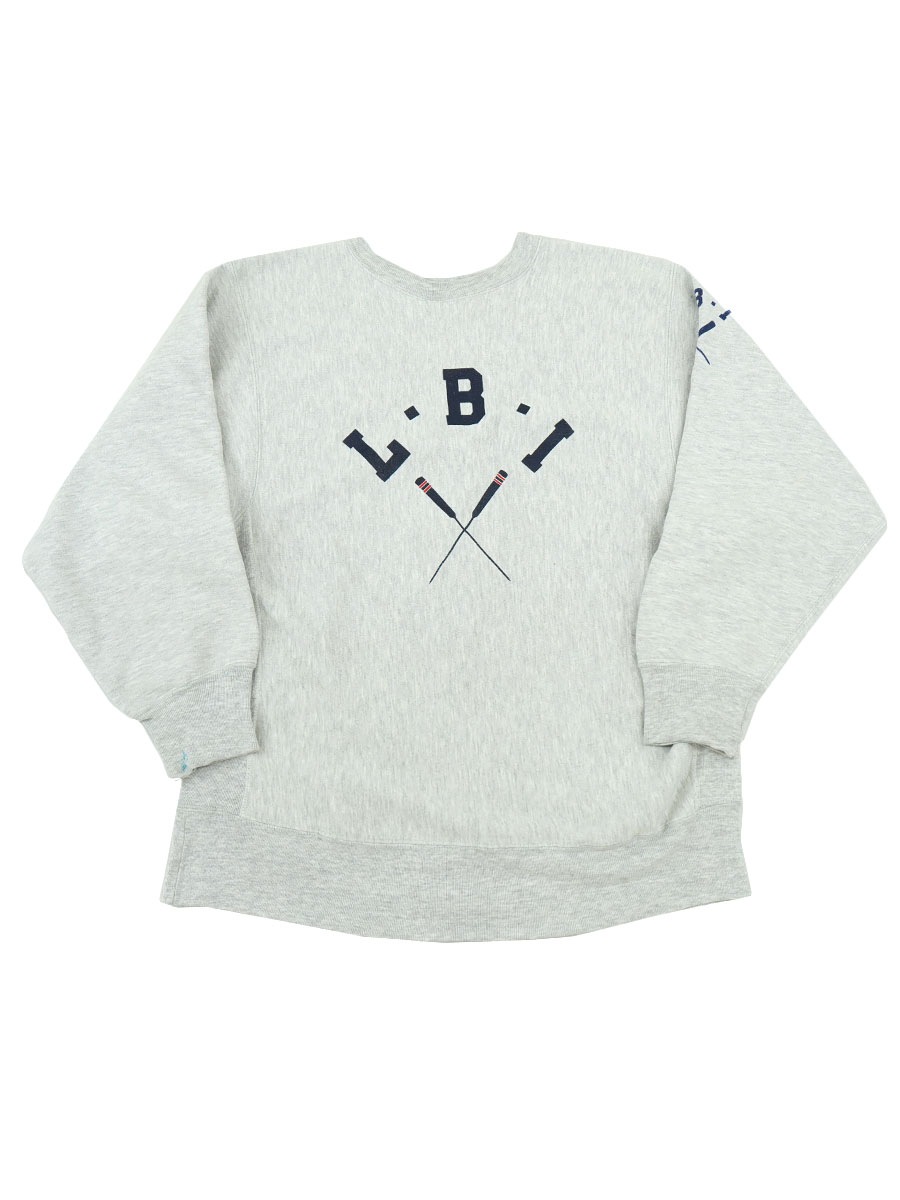 80's プリントタグ チャンピオンRW ''L.B.I.'' 表記(XL) USA製