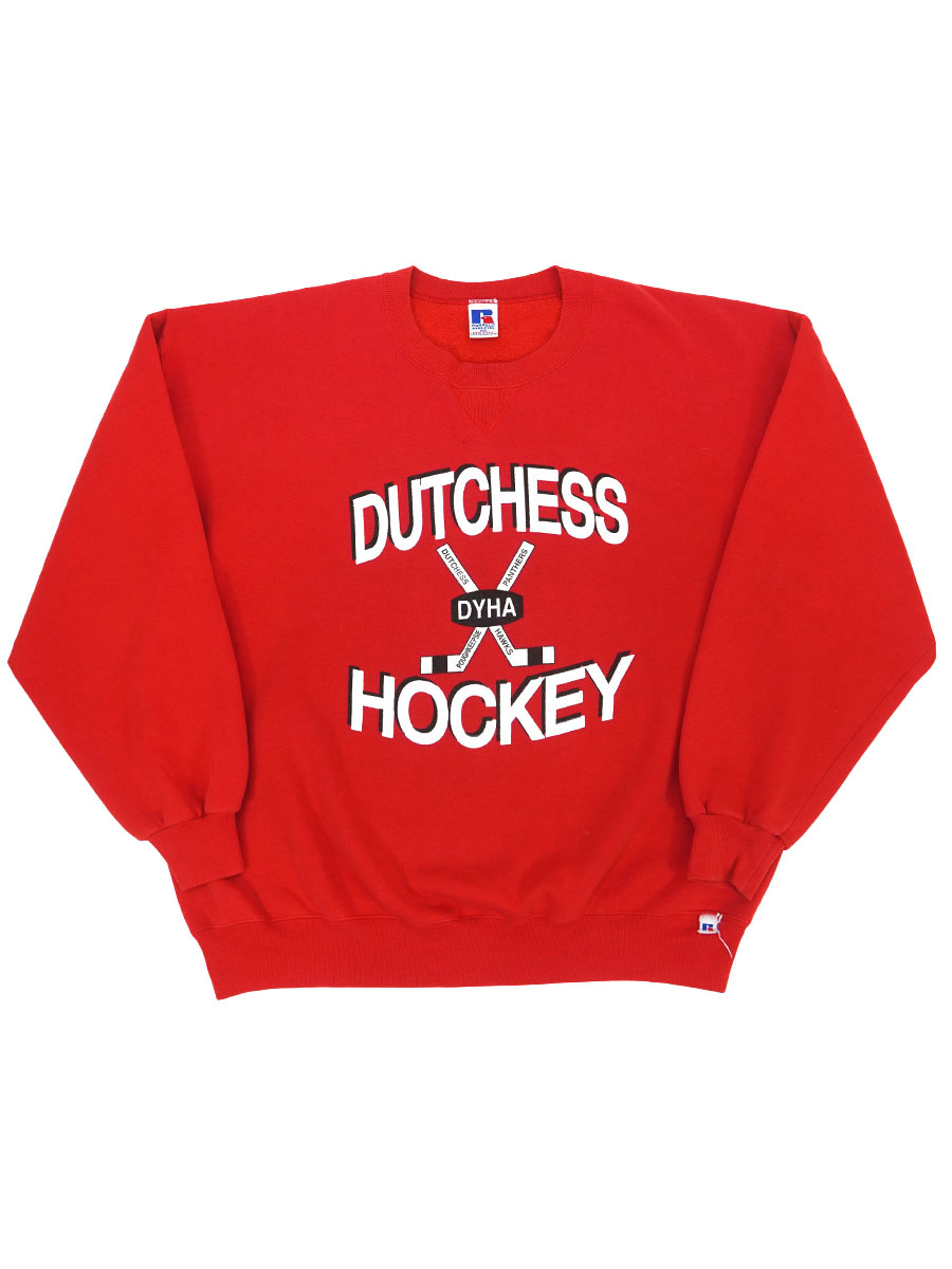 90's RUSSELL ATHLETIC ''DUTCHESS HOCKEY'' 3段プリント 前V