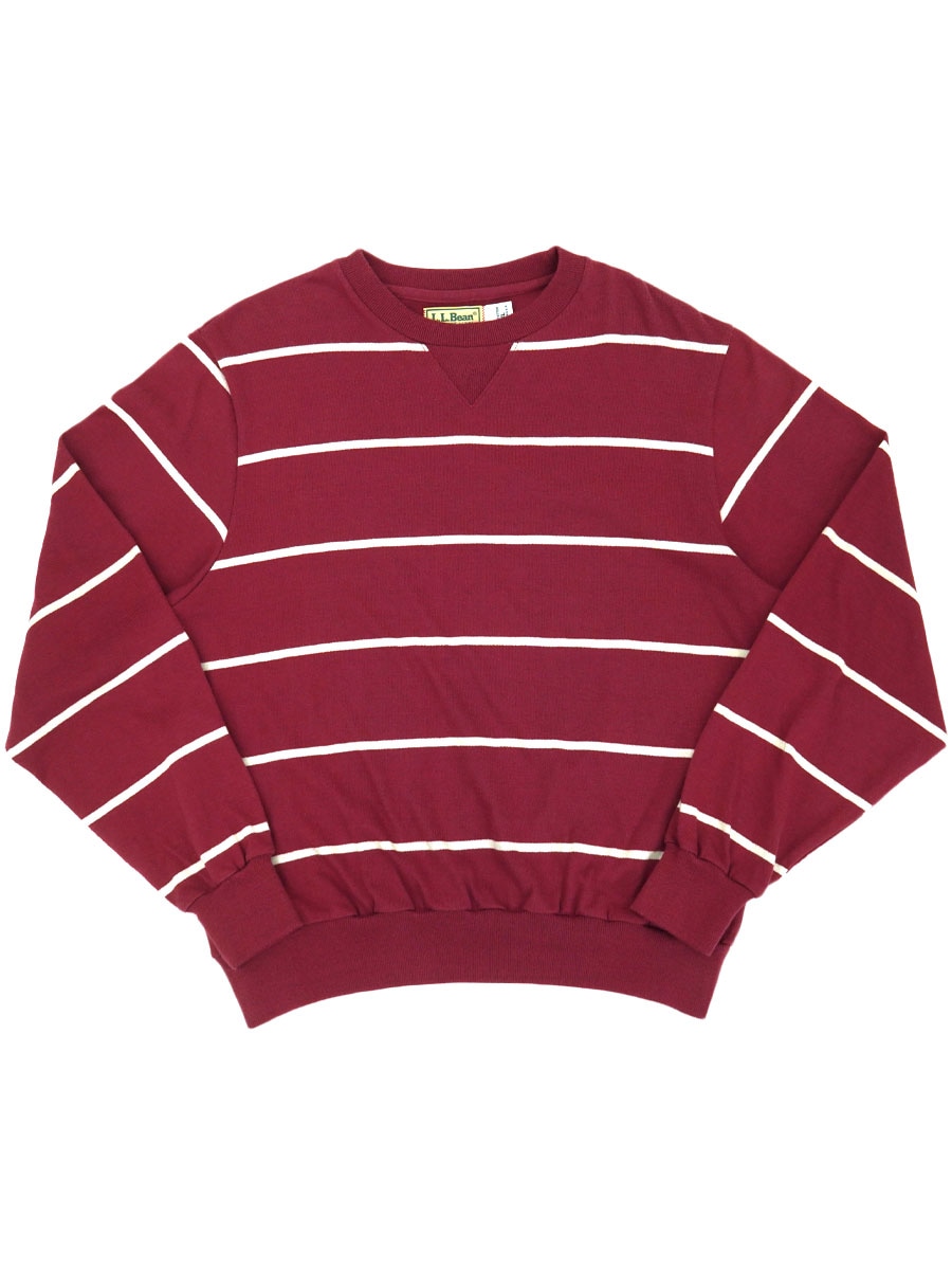 80's L.L.Bean ボーダー柄 前V セットインスリーブスウェット
