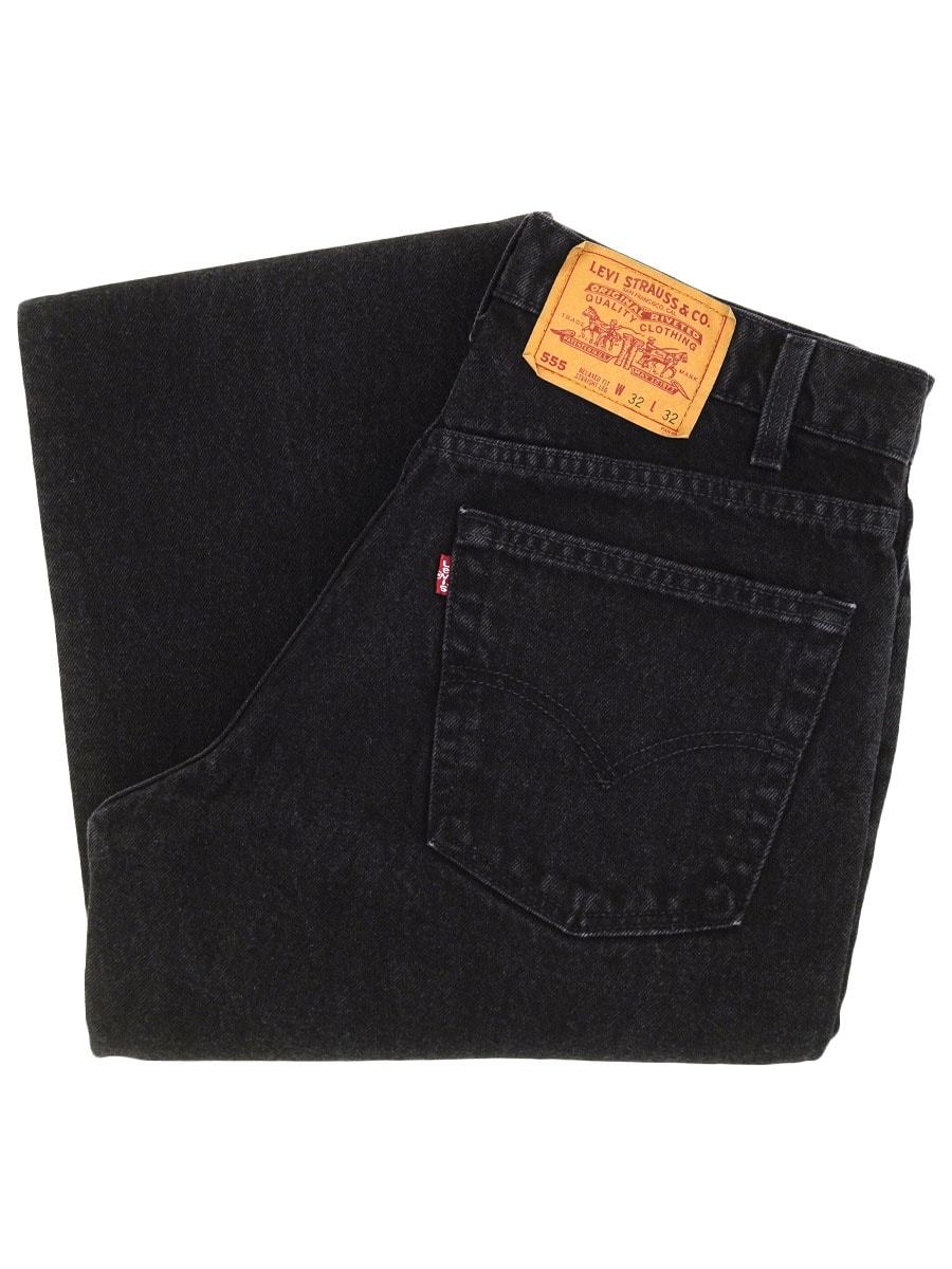 90's Levi's 555 ブラックデニムパンツ 表記(32x32) USA製 | NEW