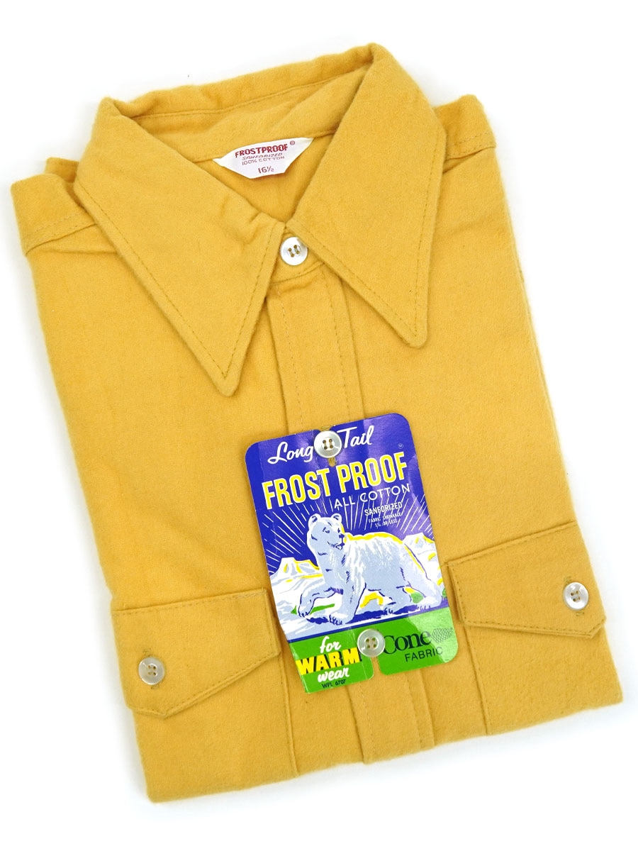 60's～ FROSTPROOF シャモアクロスシャツ からし色 表記(16 /2) DEAD