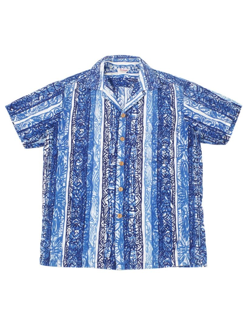カ*】様 40s50s KAMEHAMEHA ハワイアンシャツS VINTAGE 1940～50s KAMEHAMEHA(カメハメハ) コットンアロハシャツ SIZE:M