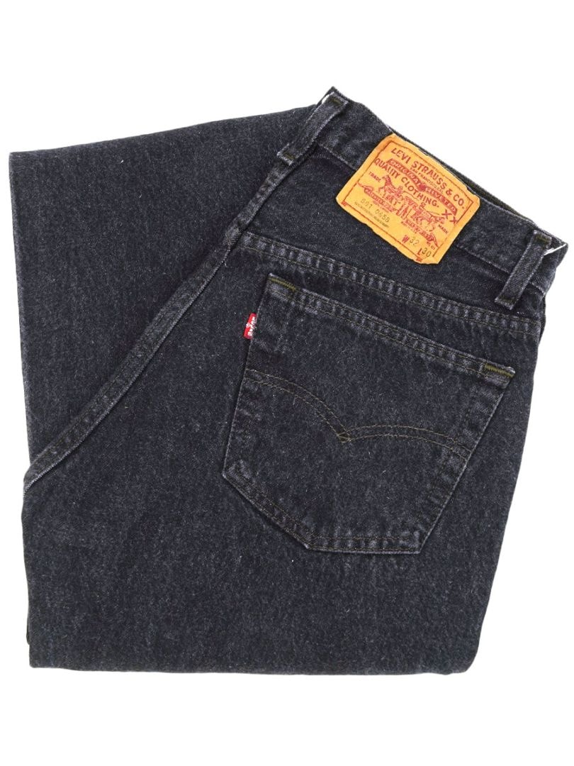 80's Levi's 501 先染めブラック デニムパンツ 表記(32x30) USA