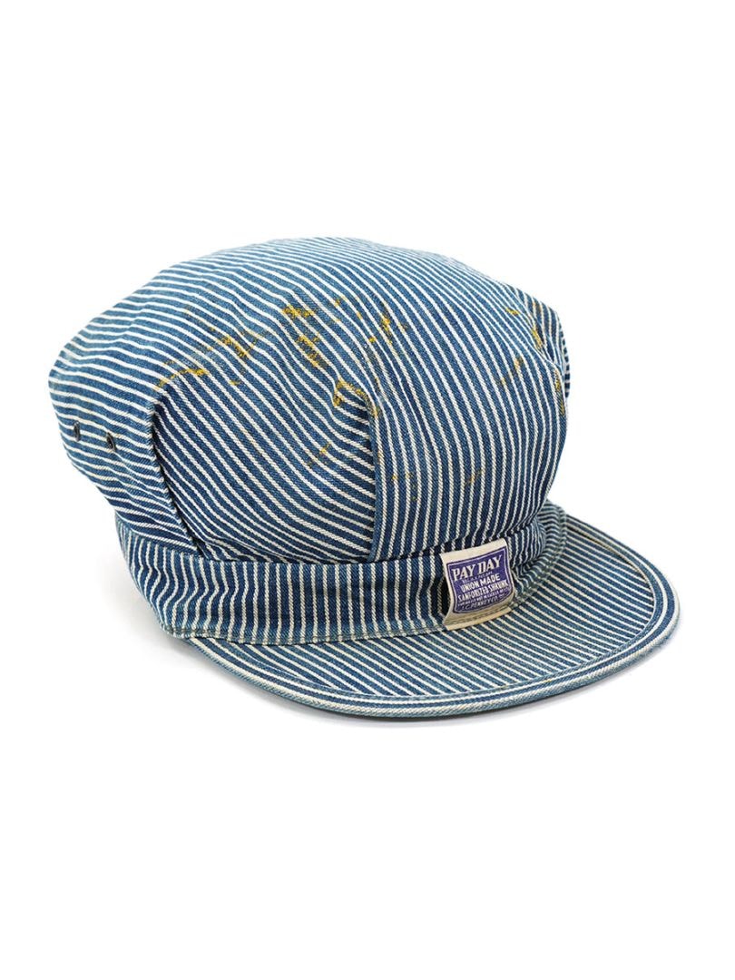 40's PAY-DAY 盾タグ ヒッコリーストライプ ワークキャップ | すべての
