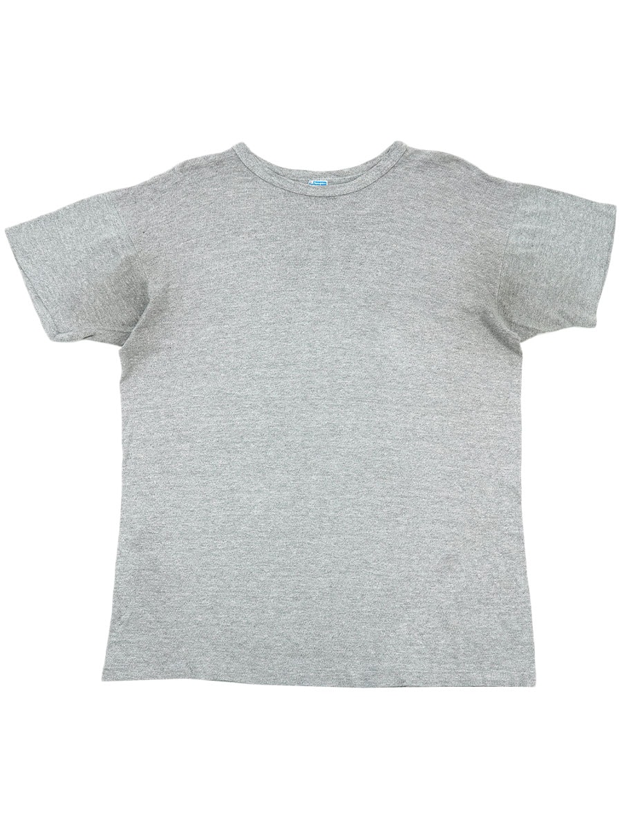 70's バータグ チャンピオン 無地霜降りグレー Tシャツ 表記(XL