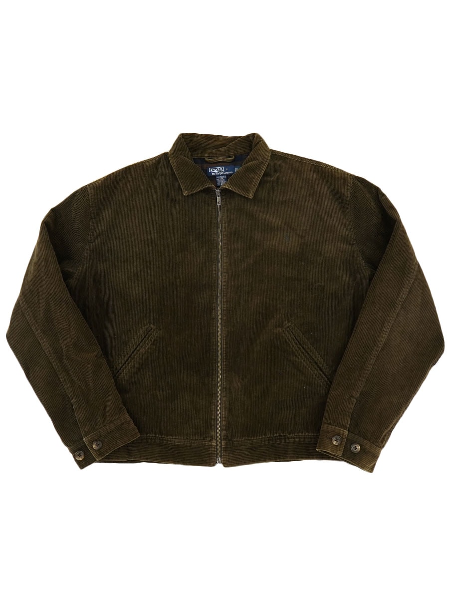 ラルフローレン コーデュロイ ジップアップJKT 裏チェック 表記(L