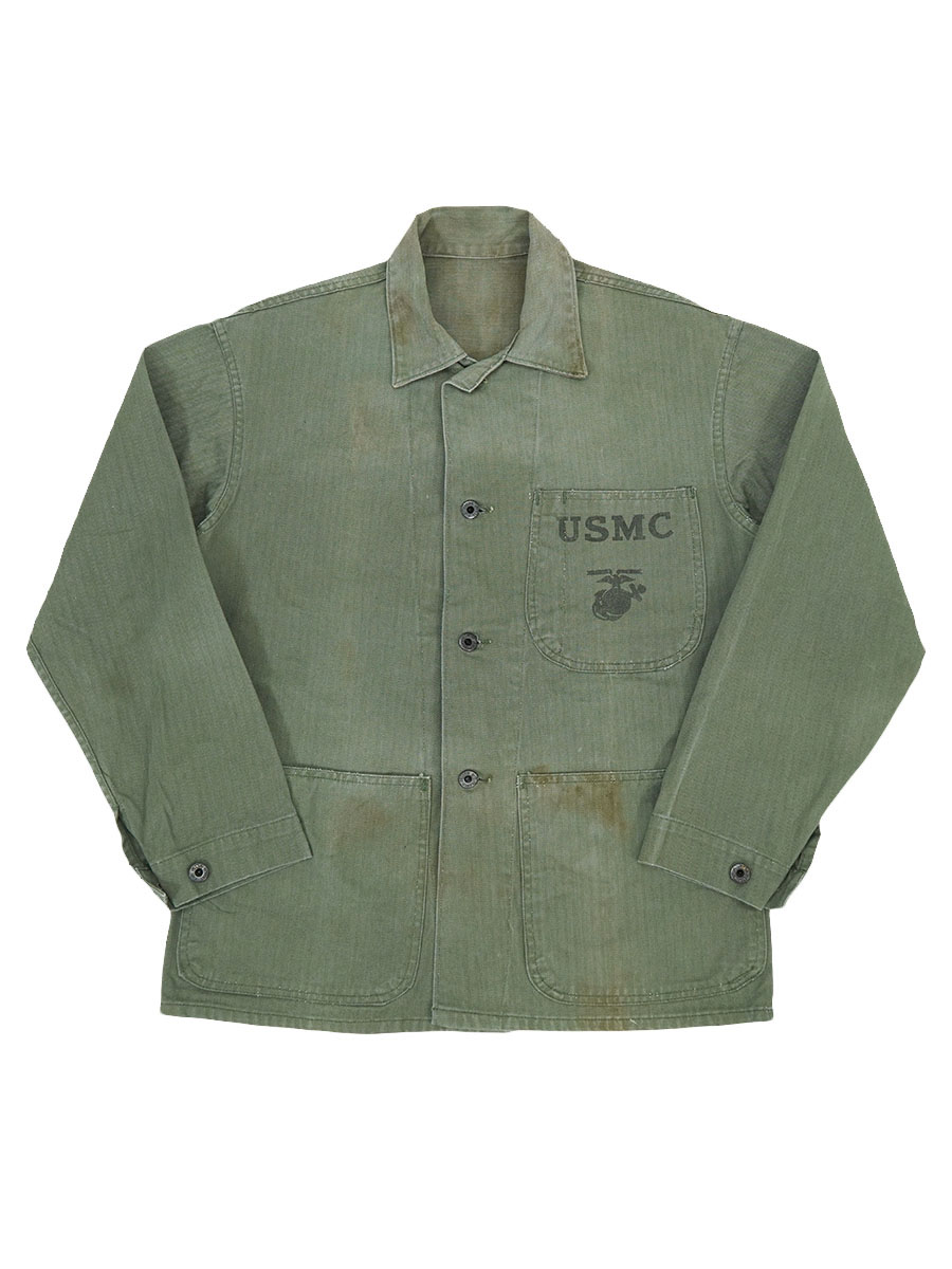 usmc p-44 hbtジャケット　ステンシル 40's USMC P-44 HBTジャケット 実寸(40位) ステンシル | SOLD