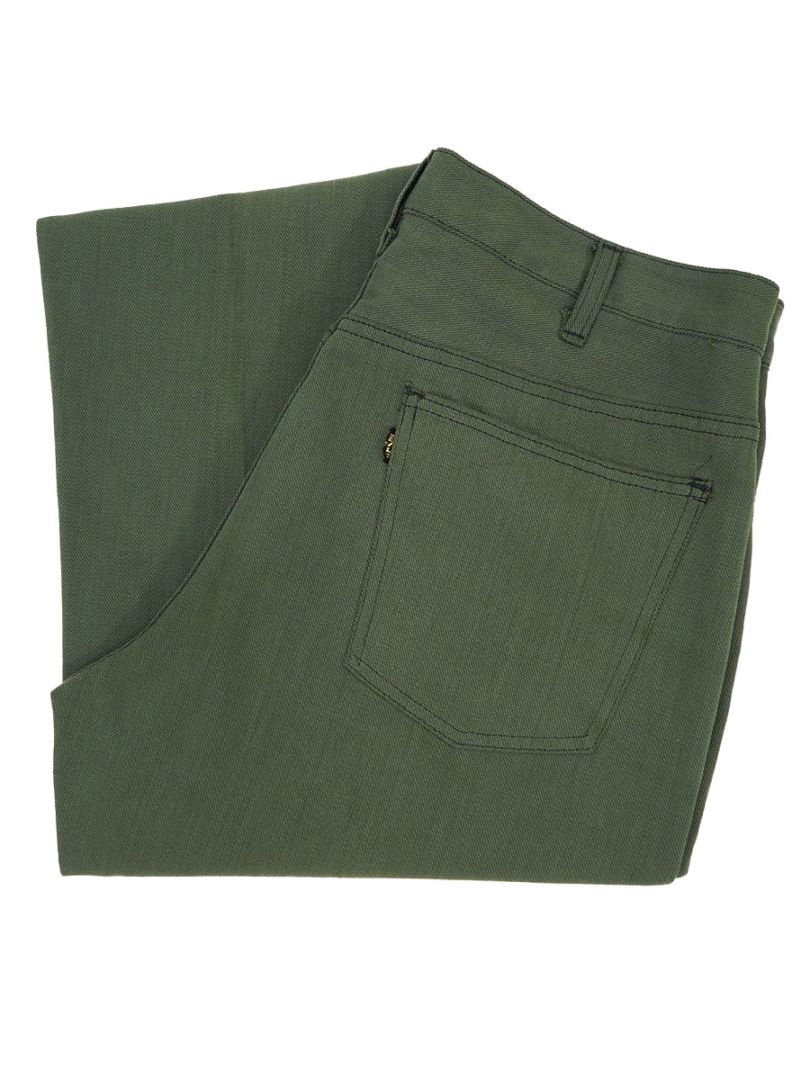 70's Levi's BIG-E STA-PREST スタプレパンツ グリーン 実寸(35x31位
