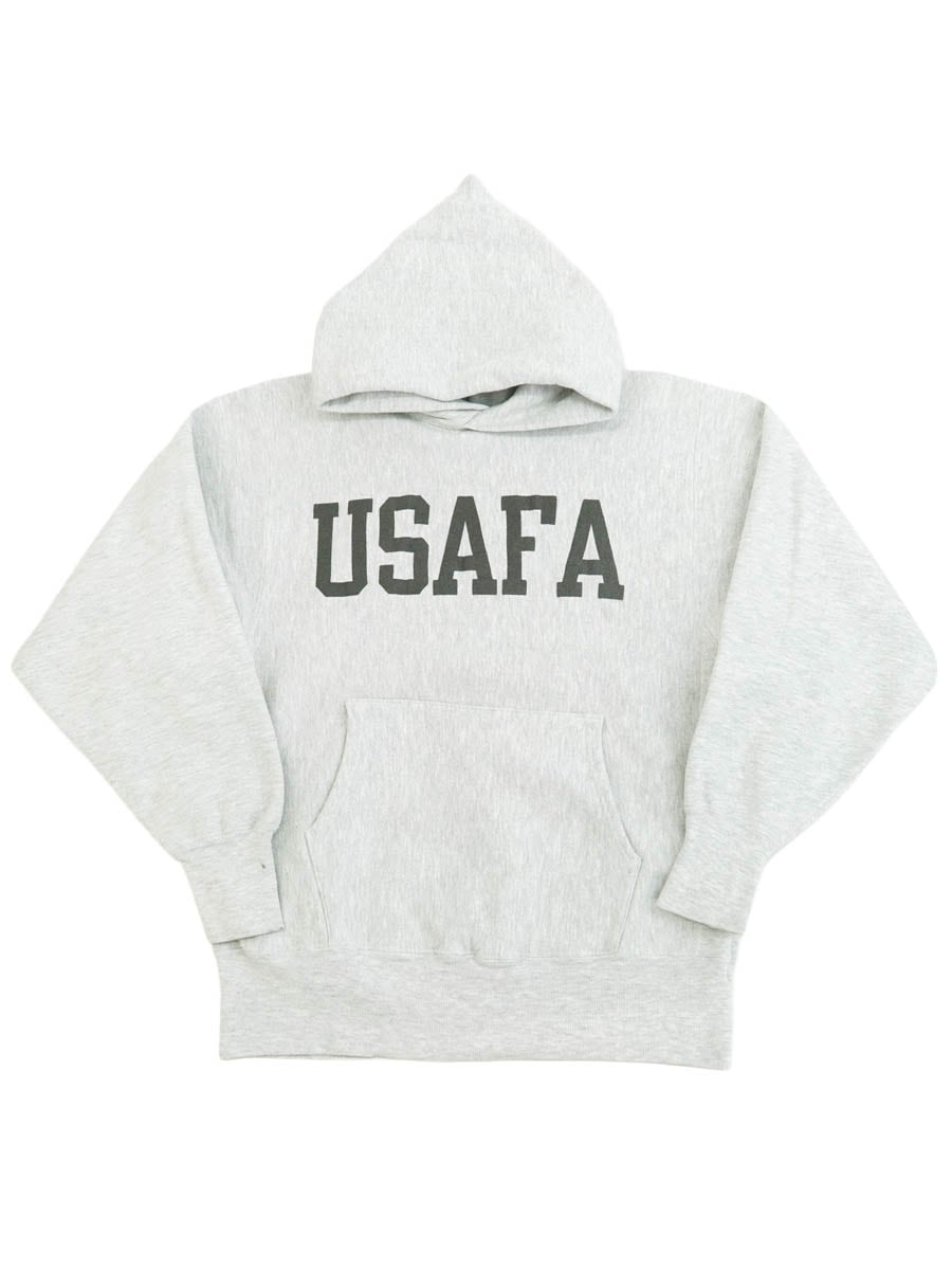 90's 刺繍タグ チャンピオンRWパーカ ''USAFA'' リフレクタープリント