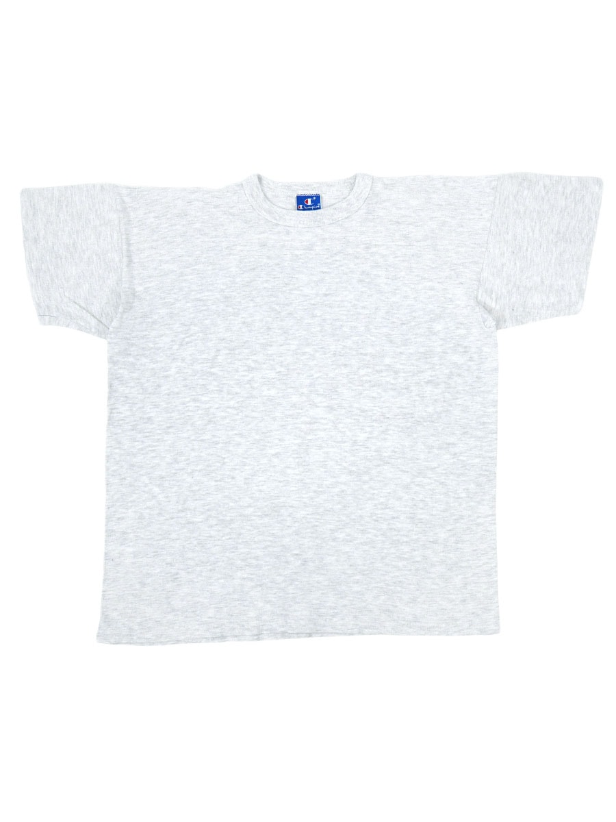 90's 青刺繍タグ チャンピオン 無地 霜降りTシャツ 表記(XL) USA製