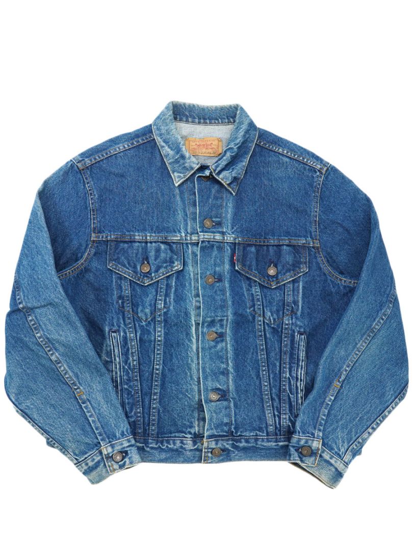 週末値下げ)Levi's 80s デニムジャケット70506-size44 80s USA製 Levi'sリーバイス 70506 バラ ハンドペイント デニム