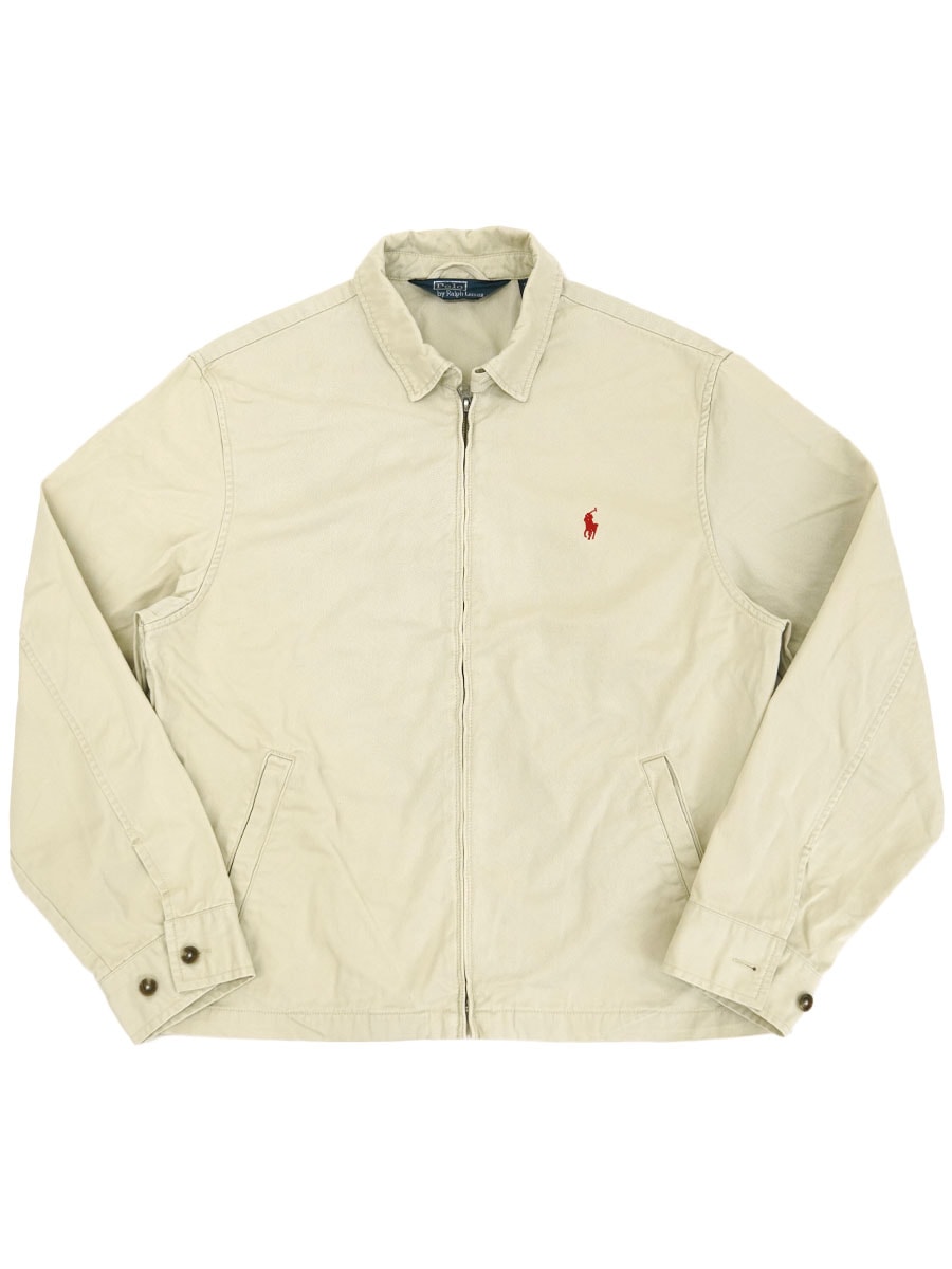 90s ラルフローレン スウィングトップ/ブルゾン ベージュ L ポリエステル 90s RALPH LAUREN ラルフローレン スウィングトップ ベージュ L