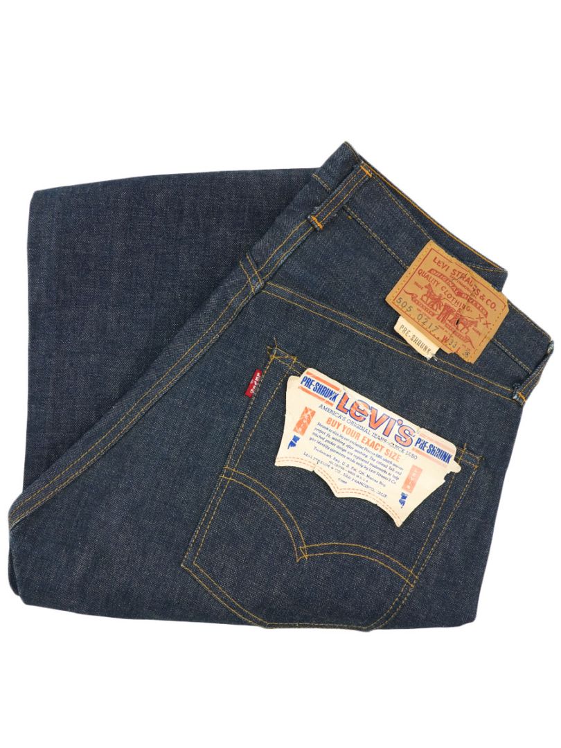 60's Levi's 505 BIG-E デニムパンツ 真っ紺 大文字表記 赤耳