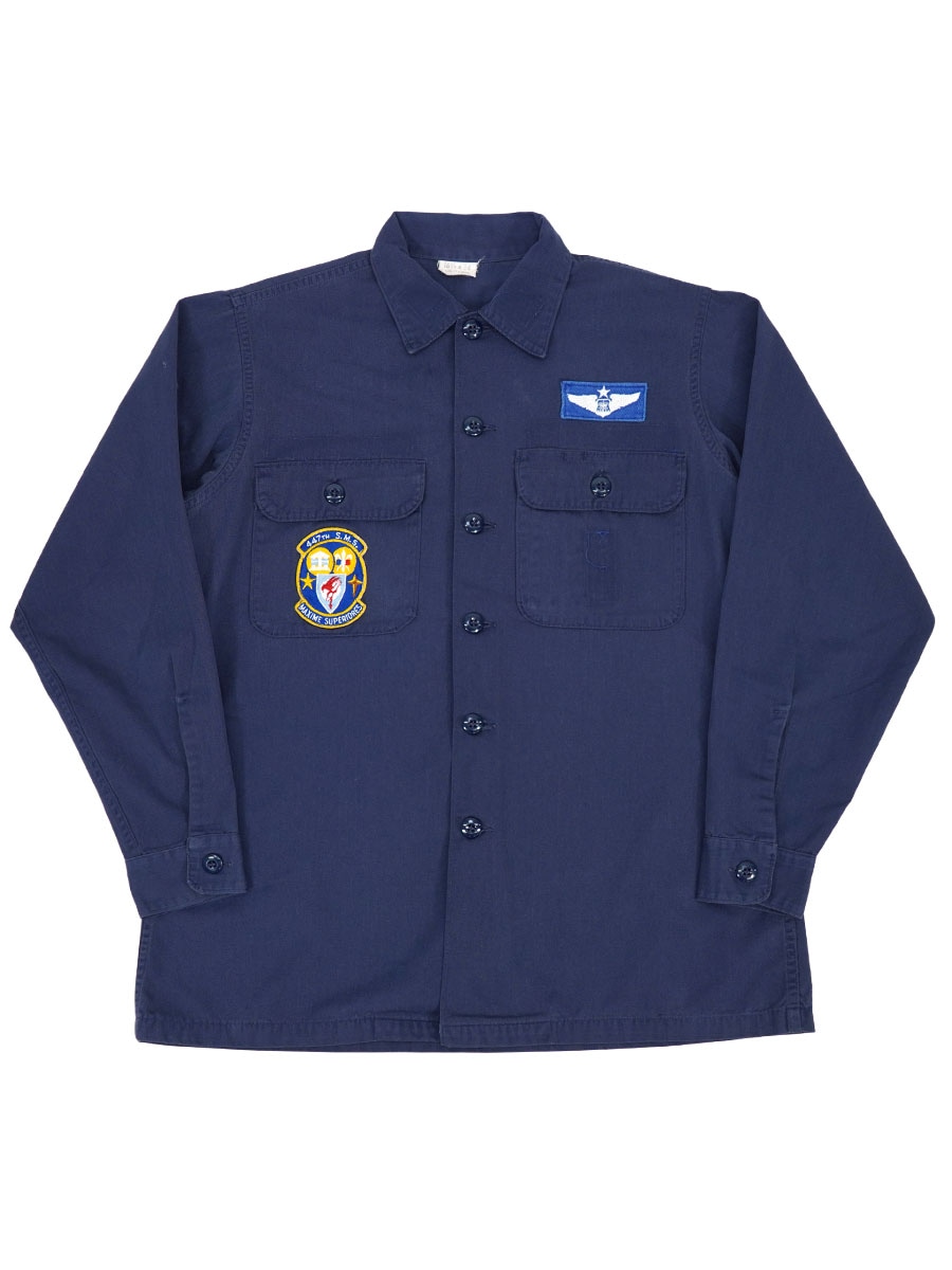 50s 米軍実物 A-1A フライングシャツ LARGE ネイビー　C926 U.S.AIR FORCE Shirt Heavy Flying A-1A 1950年頃 sizeL